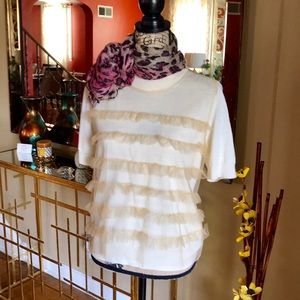 J CREW BEIGE BLOUSE “M”🔥 👚😍🌺